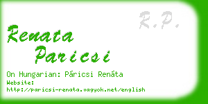 renata paricsi business card