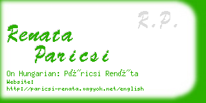 renata paricsi business card